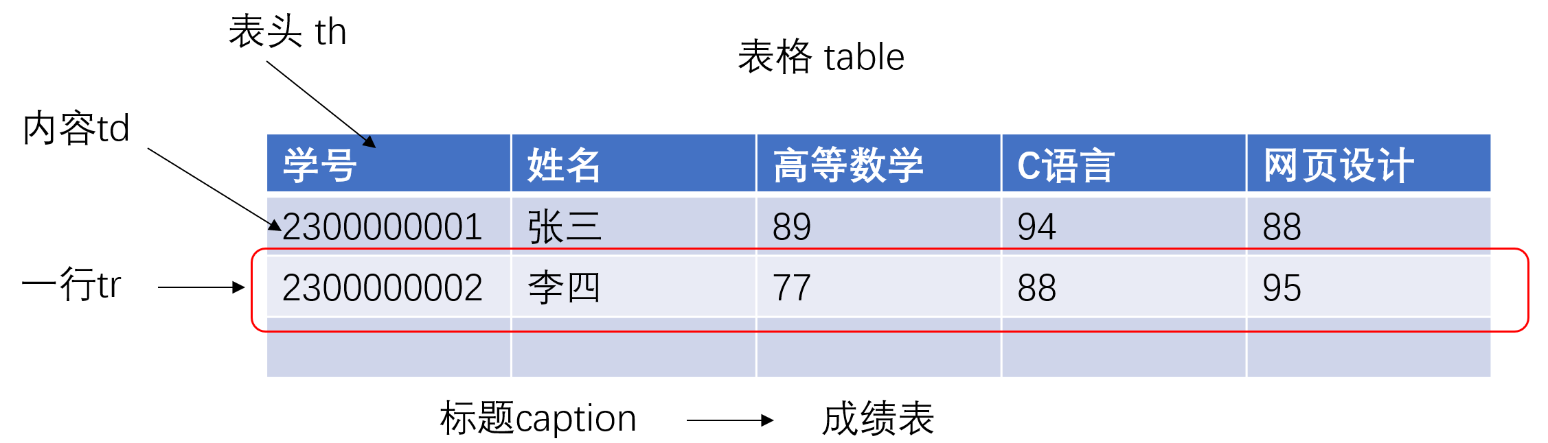 表格里的术语